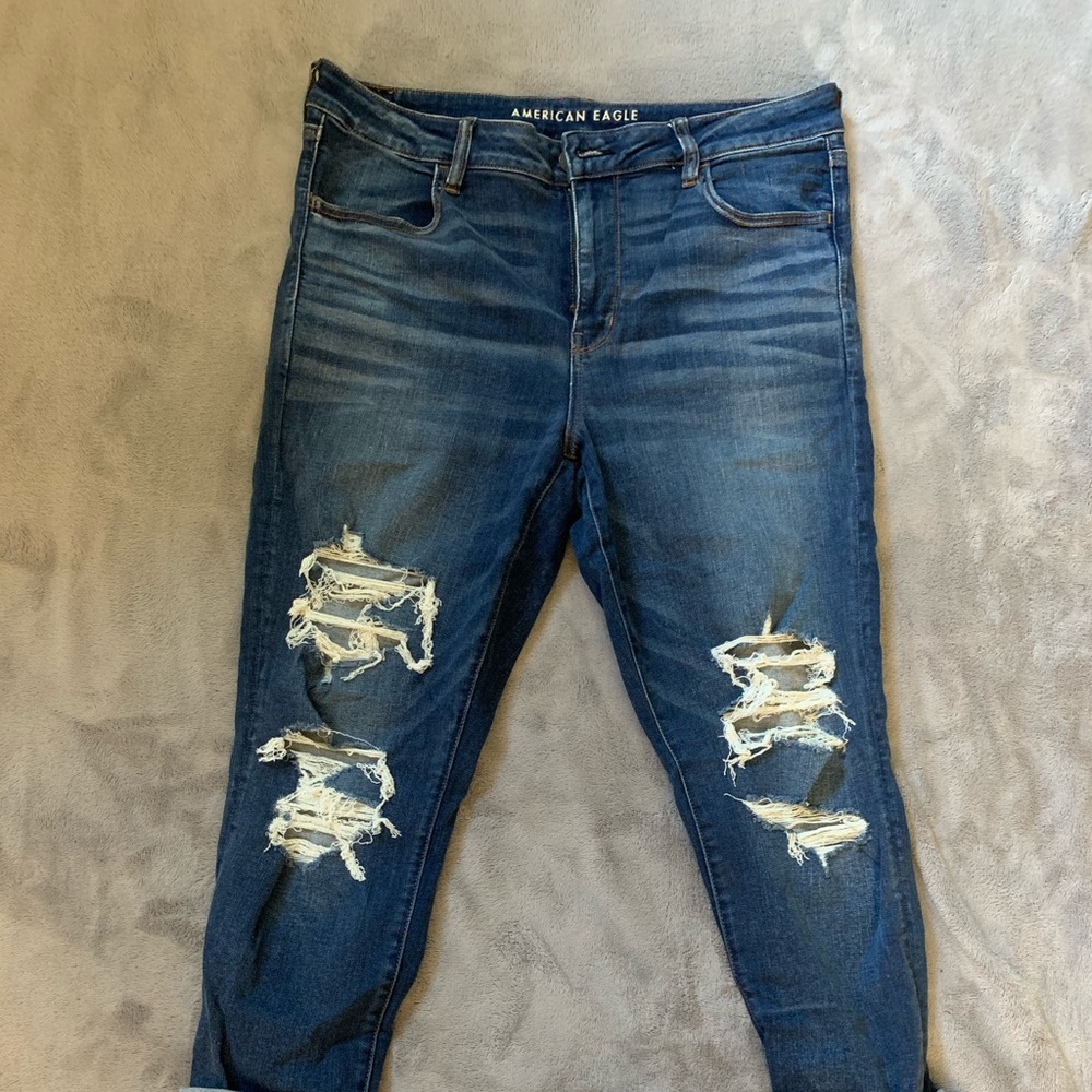 Distressed American Eagle Jeans